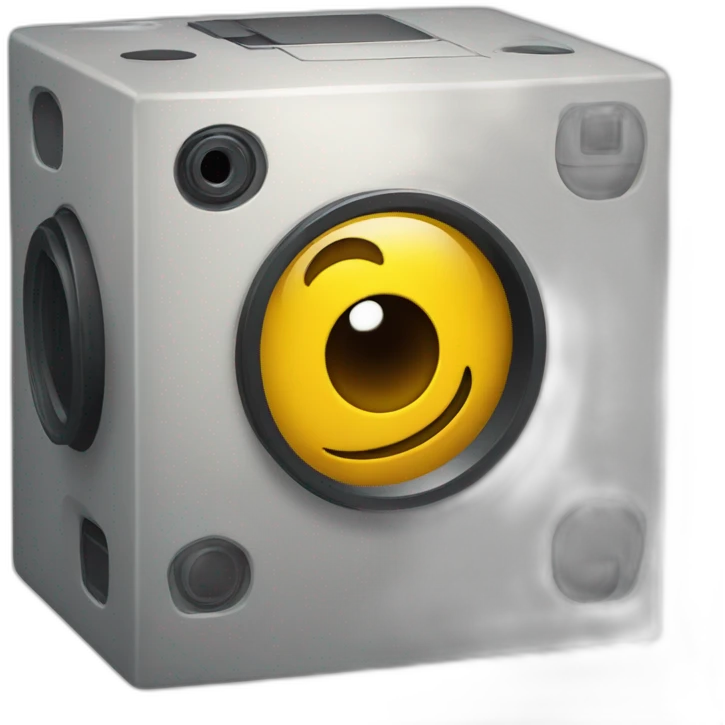 camera dans un cube emoji