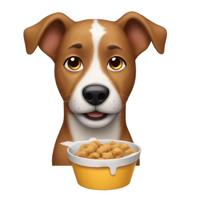 dog eating food emoji