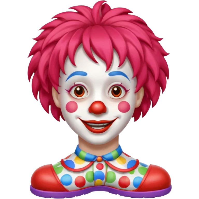 clown smile friendly young emoji