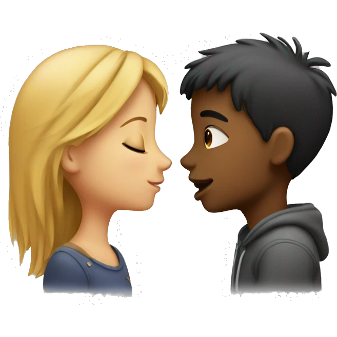 girl and boy kissing  emoji