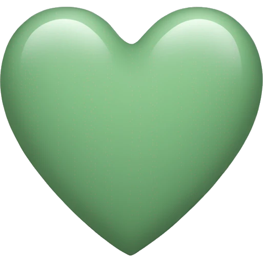 sage green heart emoji