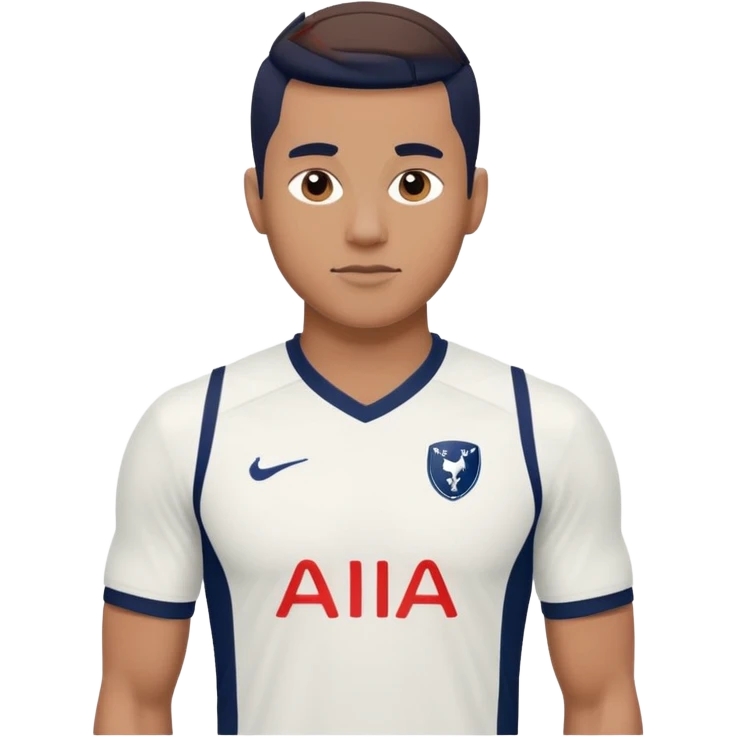 man in Tottenham hotspurs kit emoji