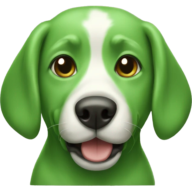 Green dog emoji