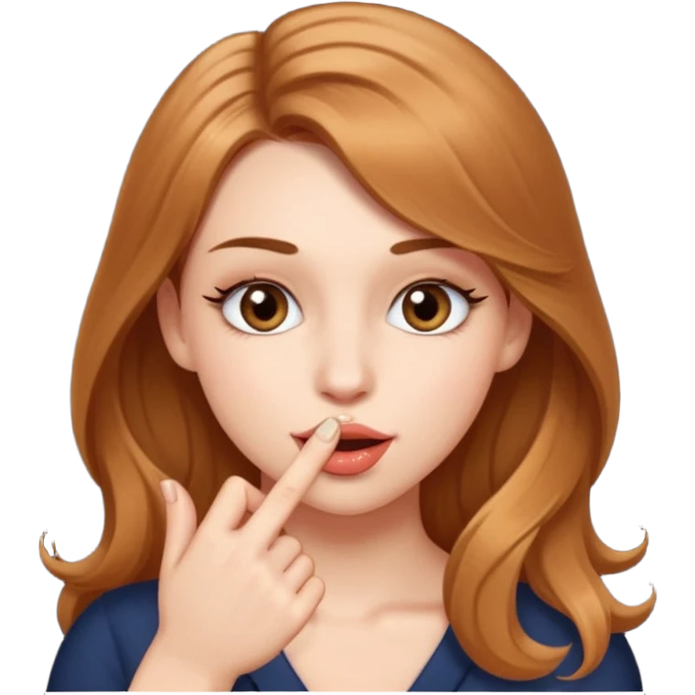 Fait un moi un emojis qui se ronge un doigt en mode coquin et sexy et qui drague  emoji