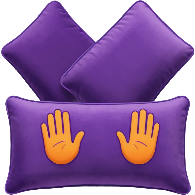 Purple and orange prayer pillows  emoji