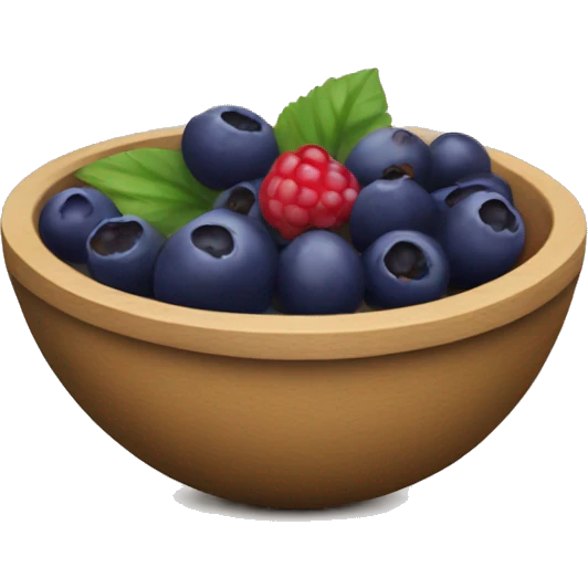 açaí bowl with berries  emoji