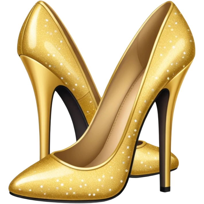 Gold party heels emoji