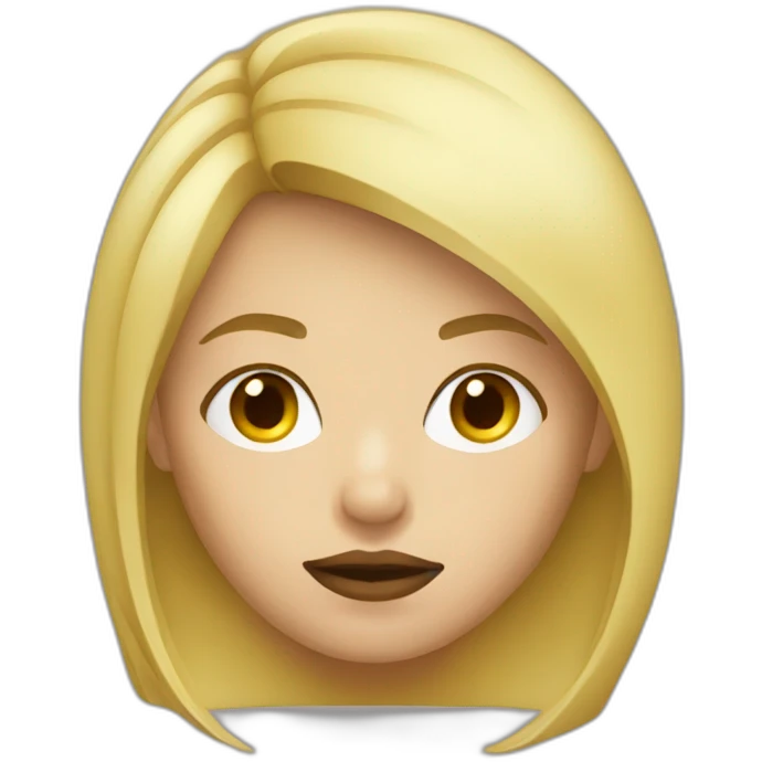 Blond hair woman pout emoji
