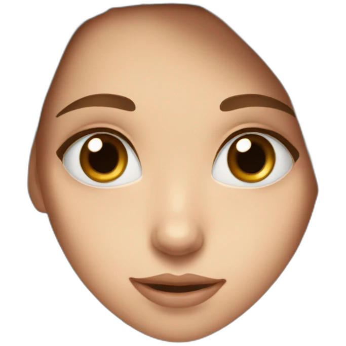 Girl blue eyes and long brown hair emoji