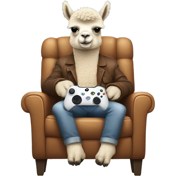 Alpaca playing Xbox emoji