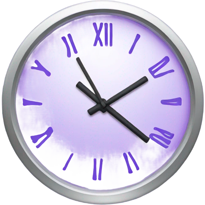 Lavender clock emoji