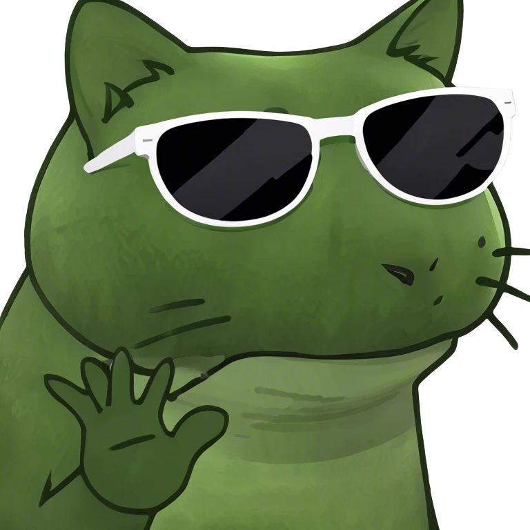 Cat with sunglasses emoji