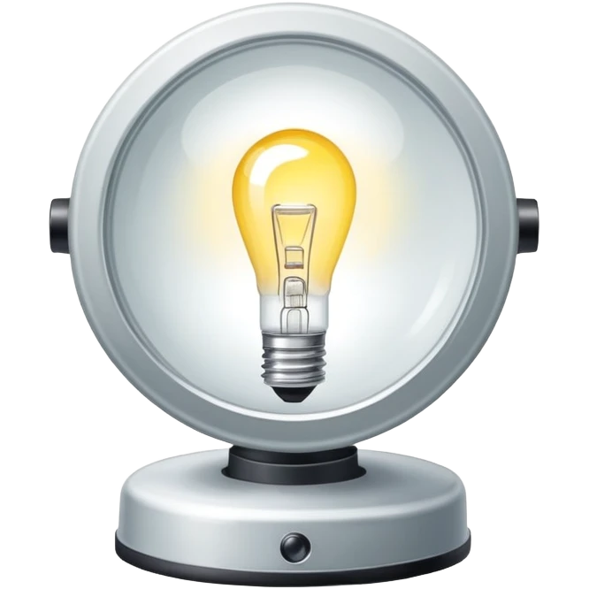halogen lamp with bright white light emoji