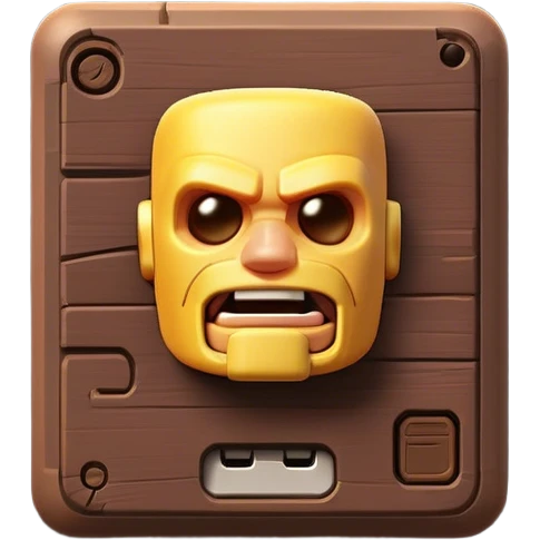 Clash of Clans aesthetic: Cinematic Playful PlayStation Memory Card Portrait Emoji, rendered in a 3D vector-style similar to standard emojis with minimal shading and bold, simplified shapes. A compact, distinct form with signature details, softly glowing with a cutting-edge console technology charm. Simplified yet unmistakably iconic, highly detailed and consistent, glowing with a soft radiance and high shine. Stylized with a touch of technological advancement and a soft glowing outline, capturing the essence of a beloved gaming relic with a friendly, playful manner! emoji