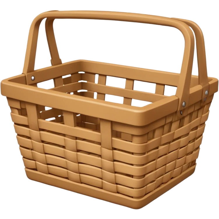 aesthetic wicker grocery basket empty emoji