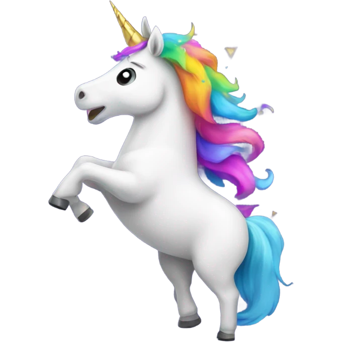 Unicorn singing karaoke emoji