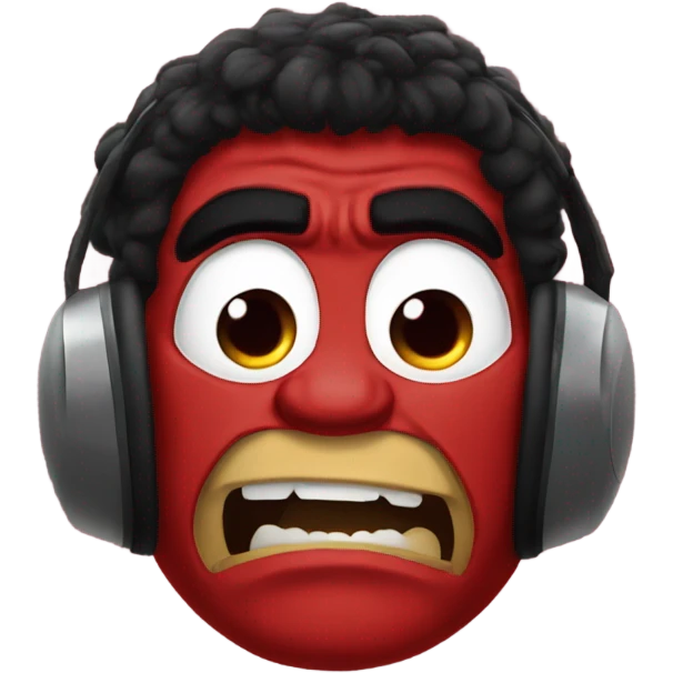 Red Hulk ear muffs emoji