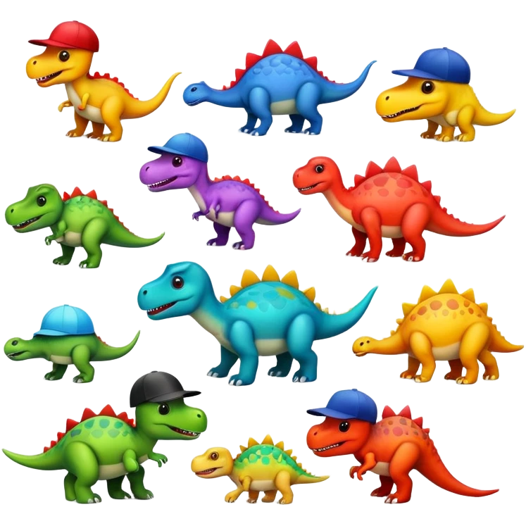 Dinos with cap emoji
