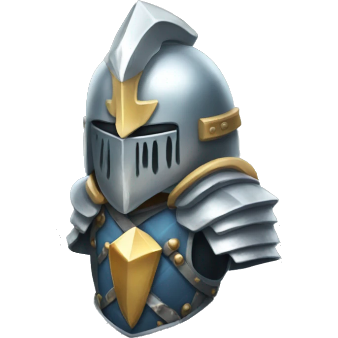 Crystal transparent knight emoji