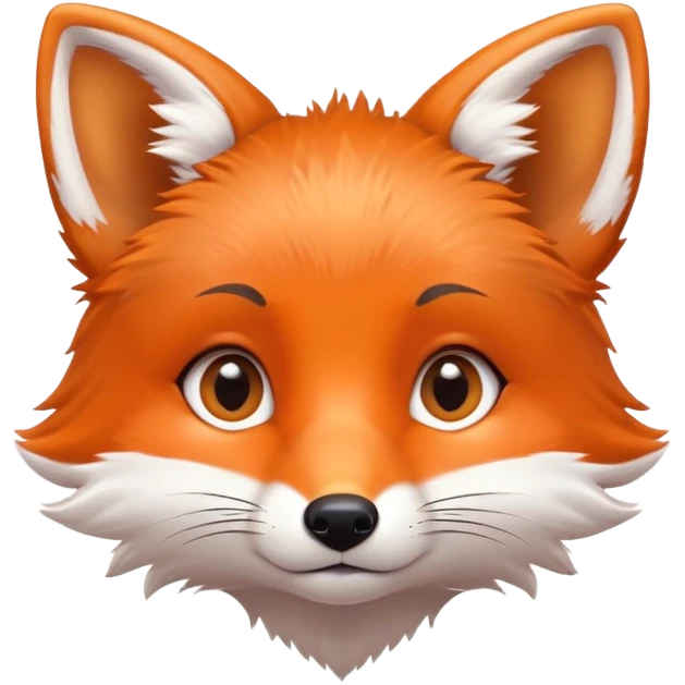 Cute baby fox head emoji