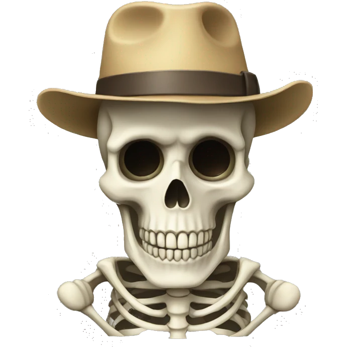 skeleton with zookeeper hat emoji