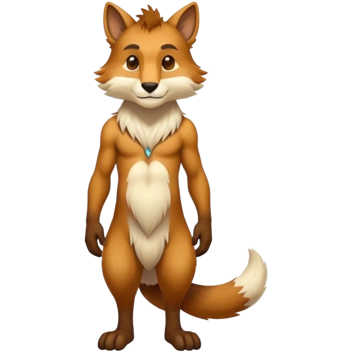  antropomorphic anthro handsome furry animal-creature, full body emoji