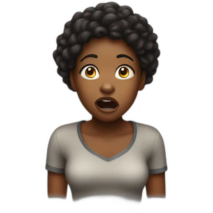BLACK GIRL WITH SHOCKED EXPRESSION  emoji
