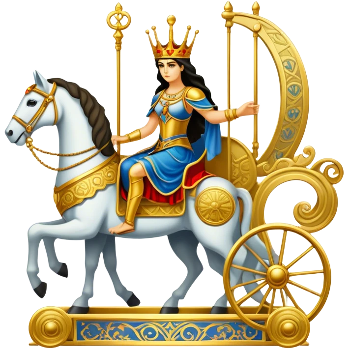 Tarot Card with the chariot on it  emoji