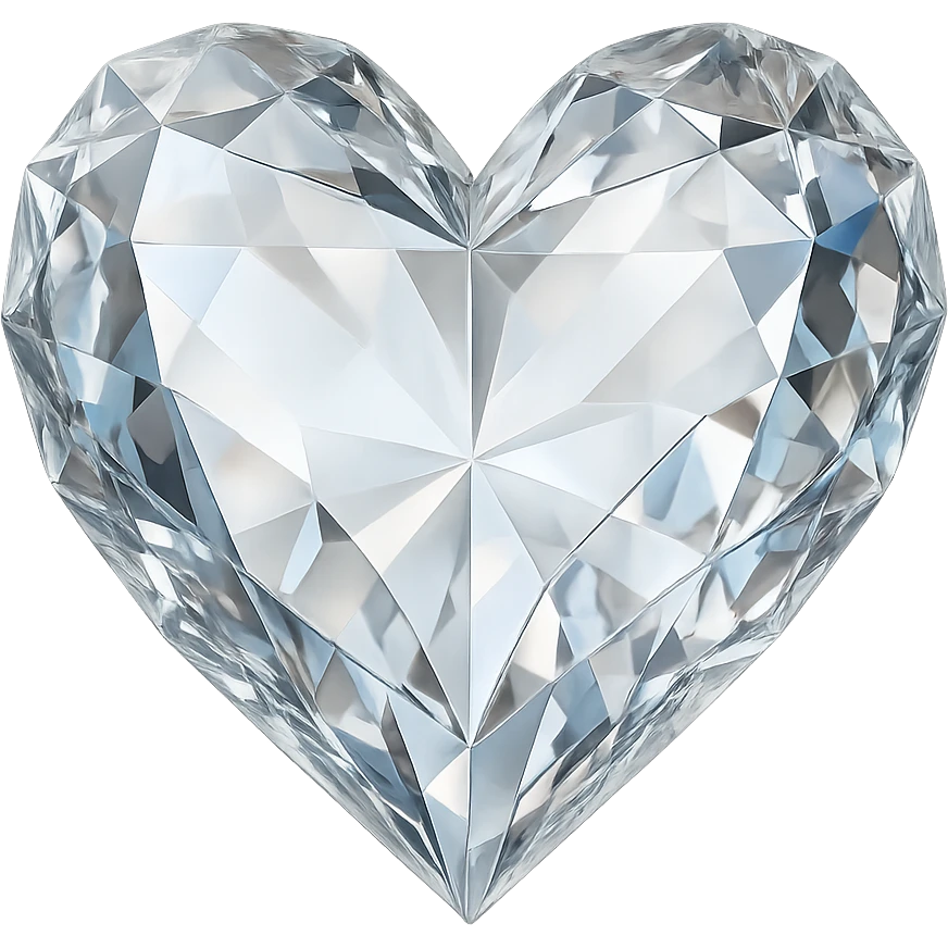 
Crystal heart,  remove background emoji