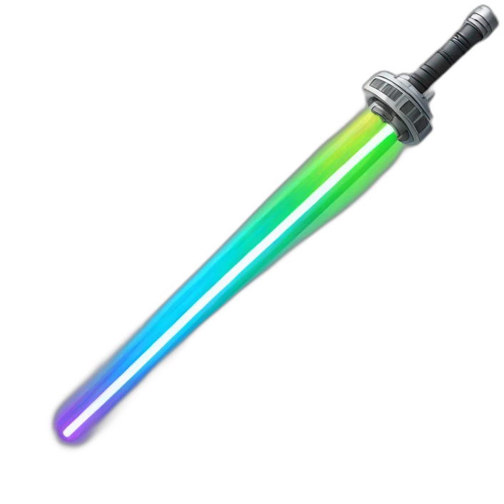 rainbow light saber emoji