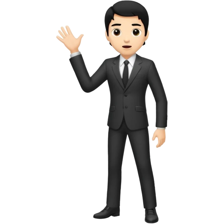 light skin black hair man surprised full body emoji