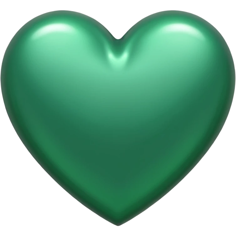 heart with a metallic green finish emoji