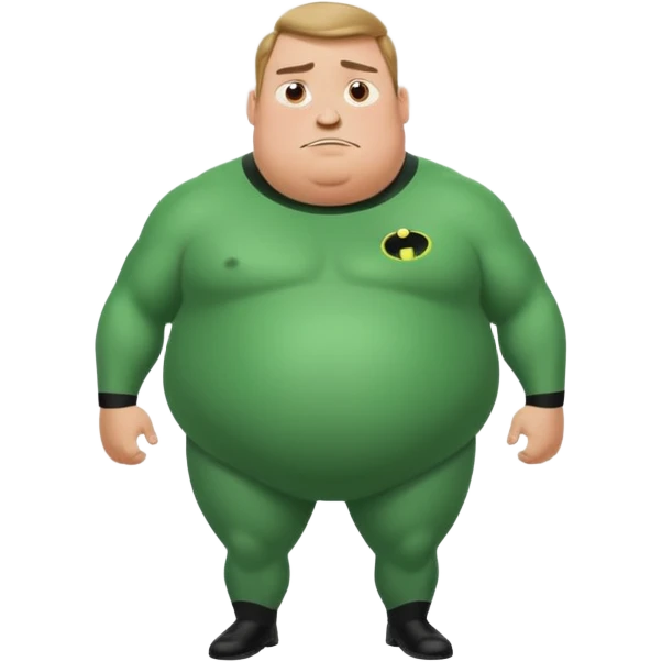 green fat mr incredible farting with giant fart cloud emoji