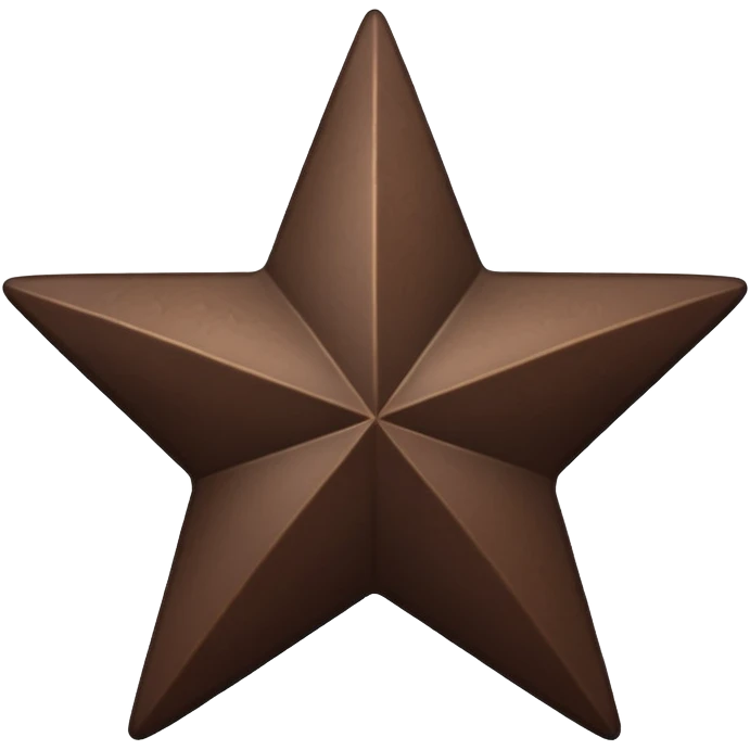 dark brown star emoji