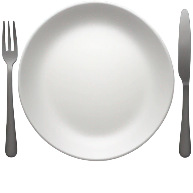 Empty plate on the table emoji