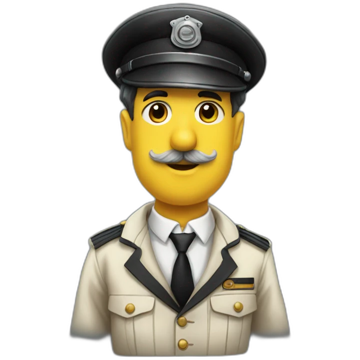 charlie chaplin with uniform emoji