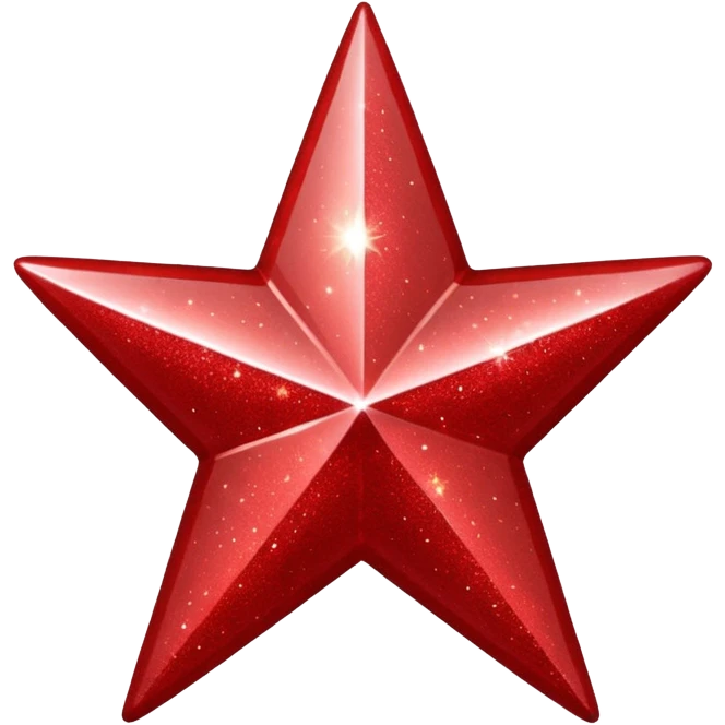 red glitter star emoji