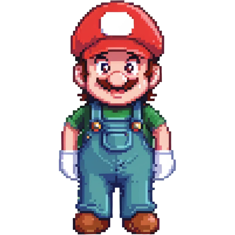 Super Mario character with red hat and overalls emoji