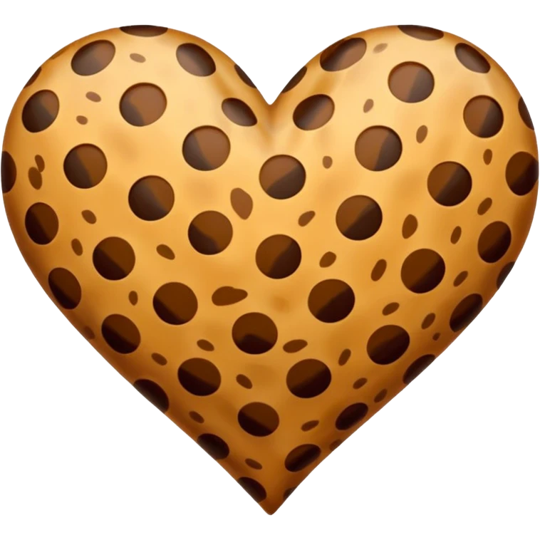 Cheetah print heart emoji