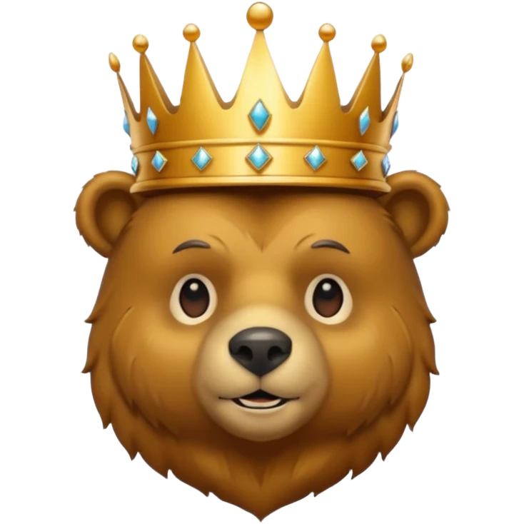emoji of the Berlin Bear with a crown inspired by the Berlin coat of arms, no text emoji