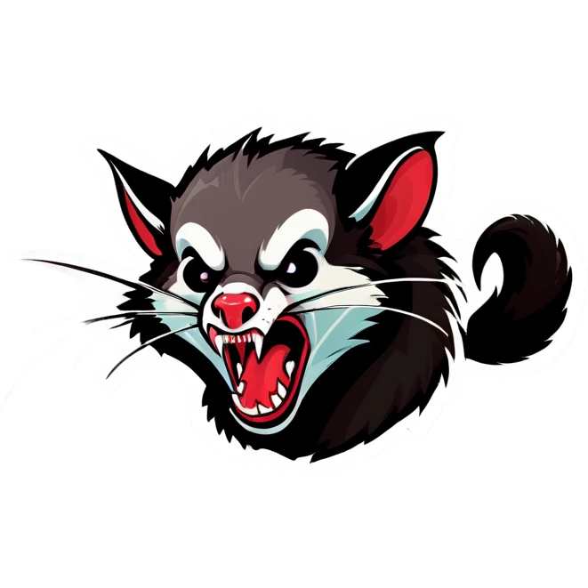 Hissing possum angry emoji