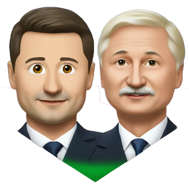 President of Ukraine Zelensky with President of Belarus Lukashenko emoji
