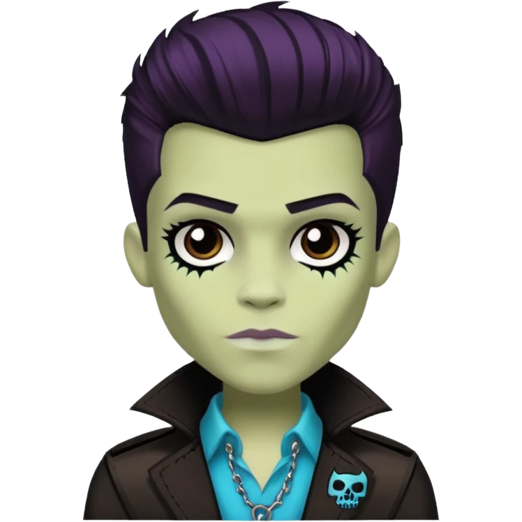 Frankie stein monster high doll boy with 5-o-clock shadow  emoji