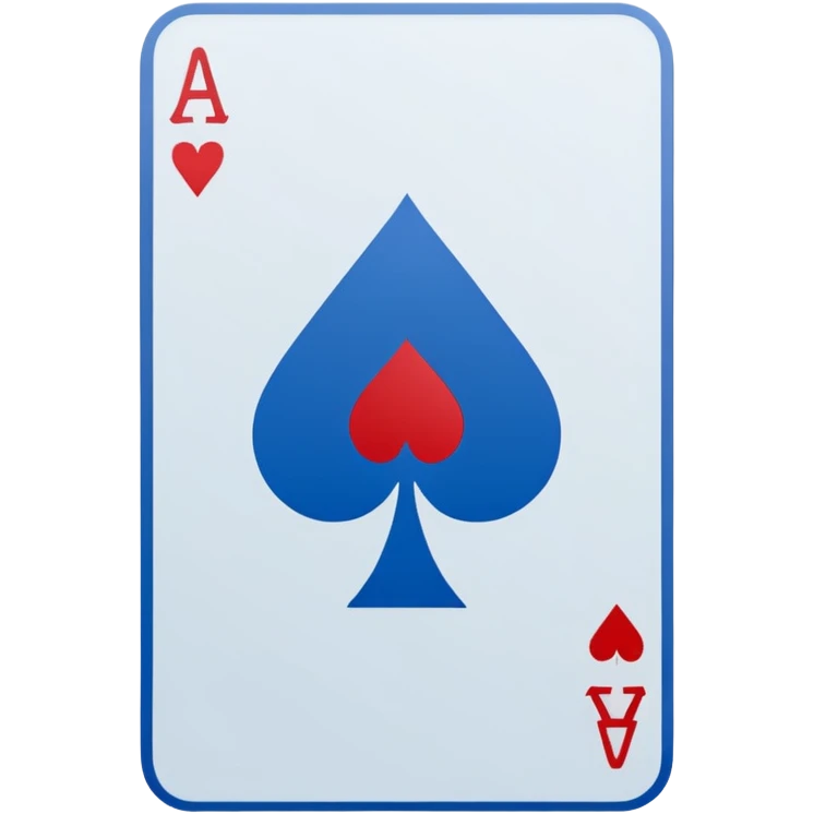 A highly minimalist, clean icon. The icon is a single playing card or tarot card, shown from the back side (face down). The card is oriented vertically (portrait). Blue color emoji