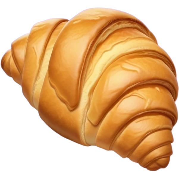There's a croissant on a purple napkin. emoji