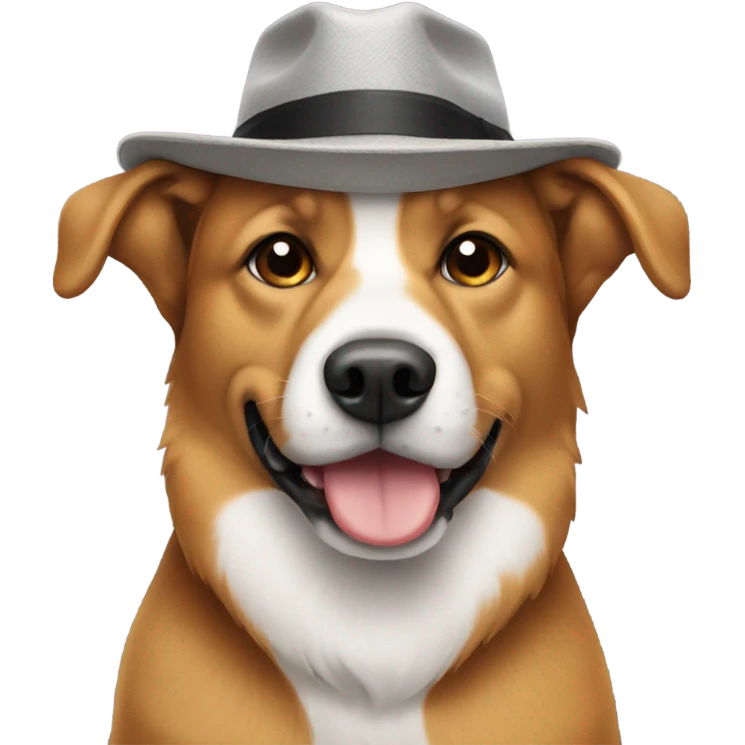 Dog wearing a hat emoji