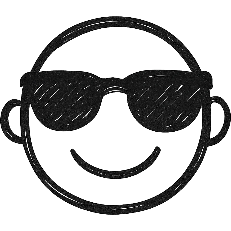 a face with sunglasses emoji