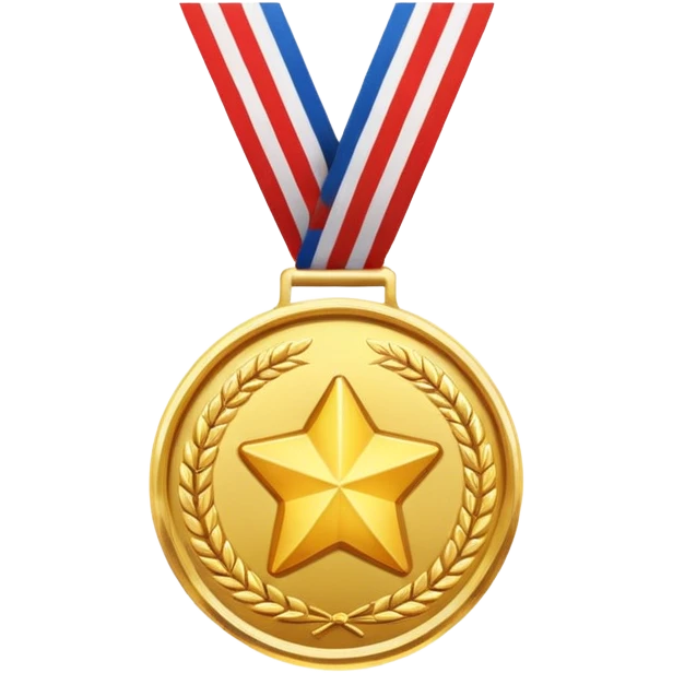 a medal for game application, the user will get when he win his first 100 points.. emoji