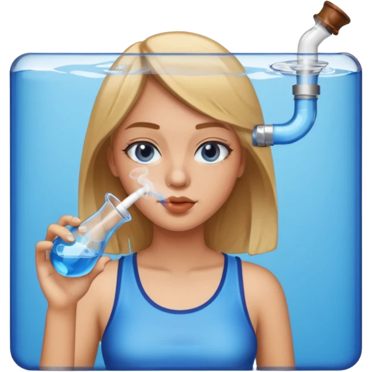 girl smoking bong emoji