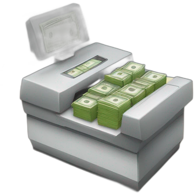 counter with money register emoji